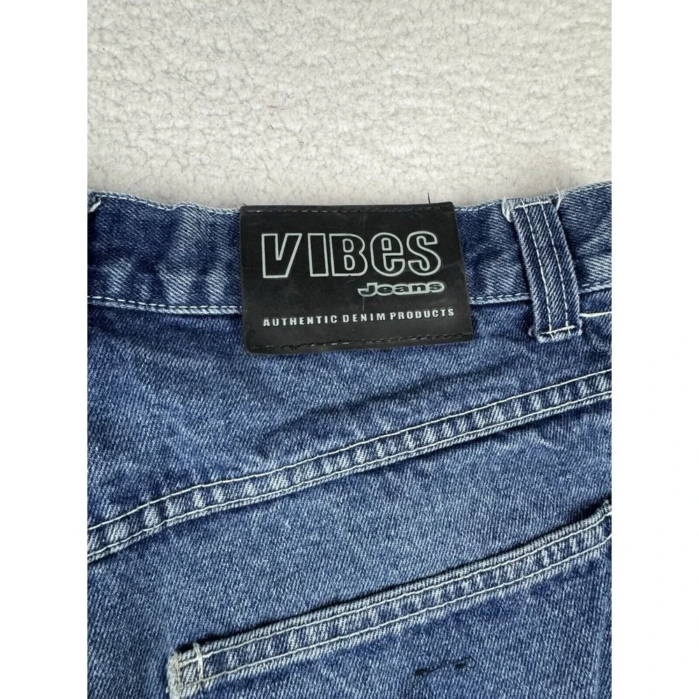 Vibes Baggy Cut Jean Shorts size 32 vintage y2k detail jean shorts southpole